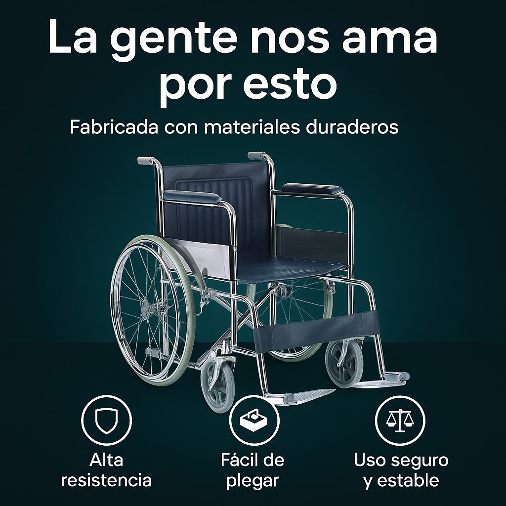 Silla de Ruedas Cromada de 18''